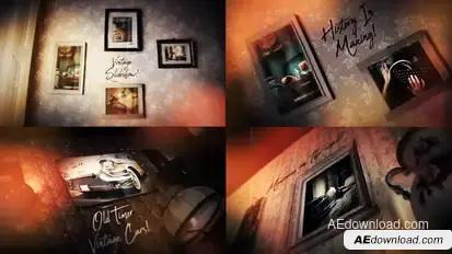 Vintage Slideshow Video Displays template preview
