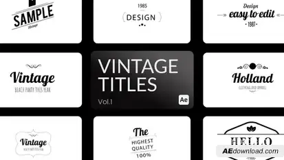 Vintage Title 01 for After Effects Titles template preview