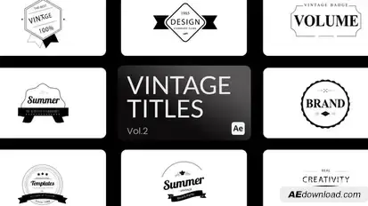 Vintage Title 02 for After Effects Titles template preview