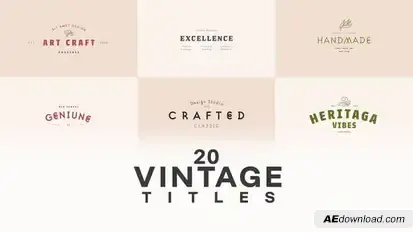 Vintage Title Titles template preview