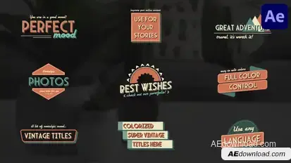 Vintage Titles for After Effects Titles template preview