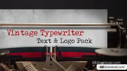 Vintage Typewriter - Text & Logo Pack Titles template preview