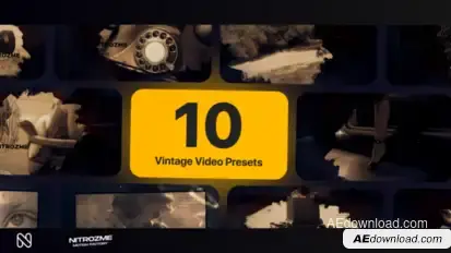 Vintage Typography Vol. 01 Video Displays template preview