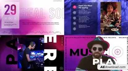 Virtual music visualizer Product Promo template preview
