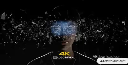 Virtual Reality 4K Logo Reveal Logo Stings template preview