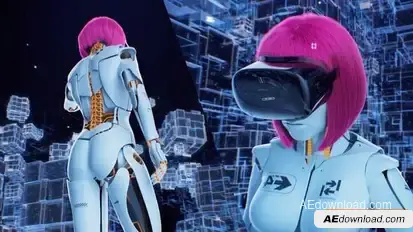 Virtual Reality Droid After Effects Template Openers template preview