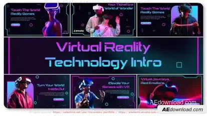 Virtual Reality Technology Intro Openers template preview