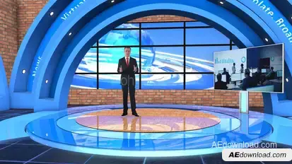 Virtual Studio Set 1002 broadcast-packages template preview