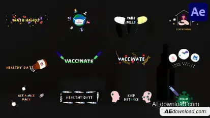 Virus And Vaccine Titles | After Effects Titles template preview