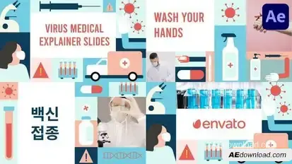 Virus Medical Explainer Scenes for After Effects Openers template preview