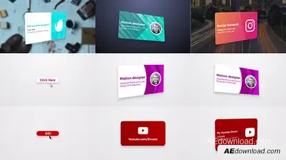 Visit Card Logo Opener – Interactive Click Animation, Rotating Business Card Reveal and Corporate Id Openers template preview