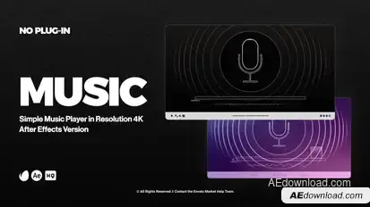 Visual Audio Player (Equalizer) 4K Elements template preview