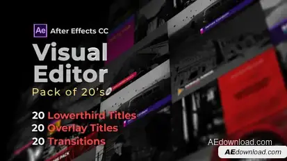 Visual Editor Pack Of 20s | After Effects Version Elements template preview