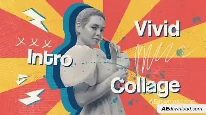 Vivid Collage Intro Openers template preview