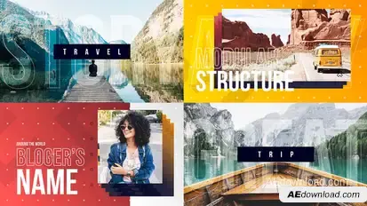 Vlog Intro / Youtube Channel / Travel Blog Opener / Dynamic Typography Openers template preview