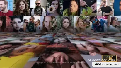 Vlog Mosaic Logo Opener Openers template preview