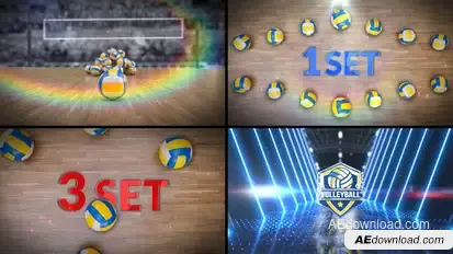Volleyball Bumper 4 (3-Bumpers) Logo Stings template preview