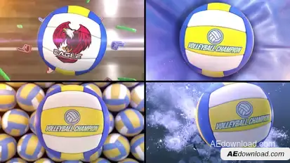Volleyball Bumper (4 bumpers) Logo Stings template preview