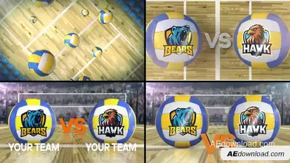 Volleyball VS 2 Logo Stings template preview