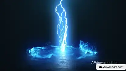 Vortex Lightning Explosion Logo Logo Stings template preview