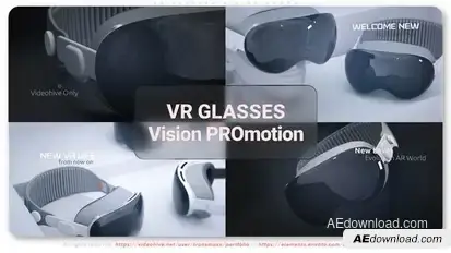VR Glasses Vision PROmo Titles template preview