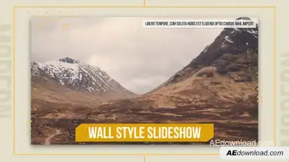 Wall Style Slideshow Video Displays template preview