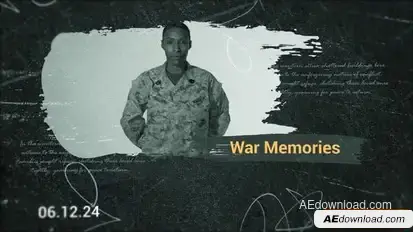 Videohive War Memories Slideshow Video Displays template preview