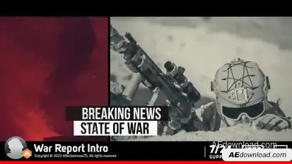 War Report Intro broadcast-packages template preview