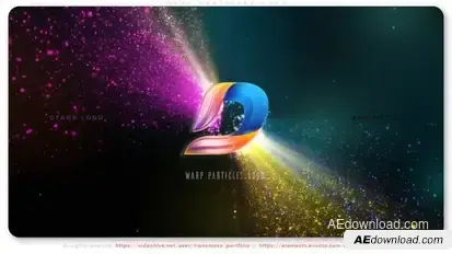 Warp Particles Logo Logo Stings template preview