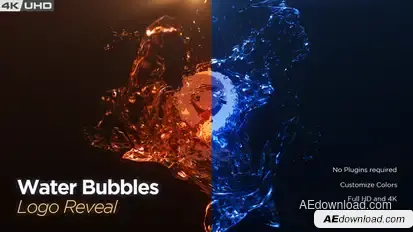 Water Bubble Logo Reveal Logo Stings template preview