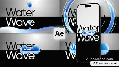 Water Drop Aqua Fluid Wave Transitions broadcast-packages template preview