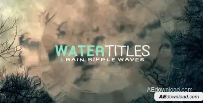 Water Ripple Rain Titles Titles template preview