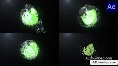 Water Sphere Logo for After Effects Logo Stings template preview