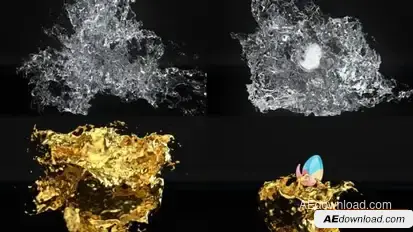 water splash logo reveal (2 Color) Logo Stings template preview