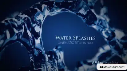 Water Splashes Cinematic Intro Openers template preview