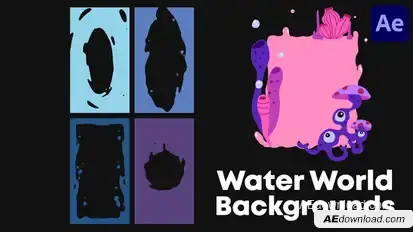Water World Backgrounds | After Effects Elements template preview
