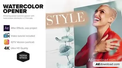 Watercolor Frames Opener 4K and Social Openers template preview