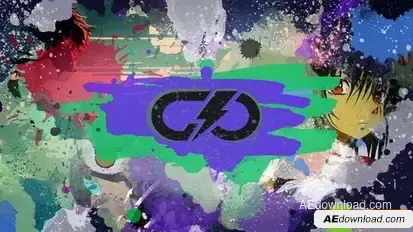 Watercolor Ink Intro Logo Stings template preview
