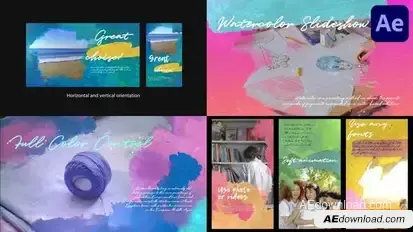 Watercolor Ink Slideshow | After Effects Openers template preview