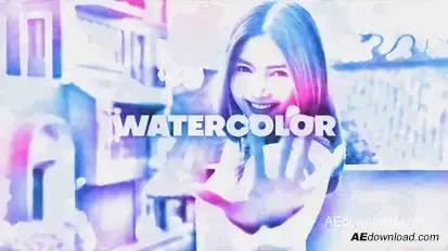 Watercolor Overlays Elements template preview