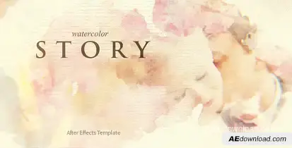 Watercolor Story Video Displays template preview