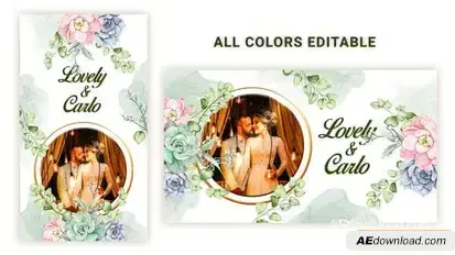 Videohive Watercolor Wedding Invitation 54960040 Openers template preview