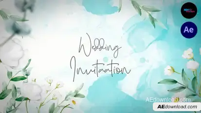 Watercolor Wedding Invitation Slideshow 2.0 Openers template preview