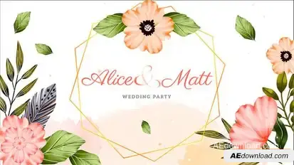 Videohive Watercolor Wedding Invitation Slideshow 54794694 Openers template preview