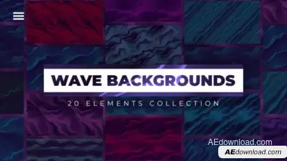 Wave Backgrounds Elements template preview