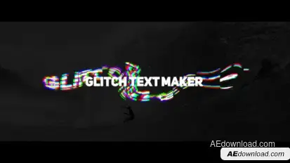 Wave Glitch Text Maker Titles template preview
