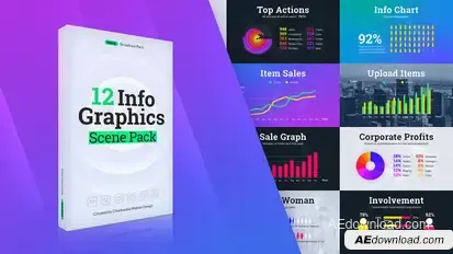 Wave Infographic Pack Infographics template preview