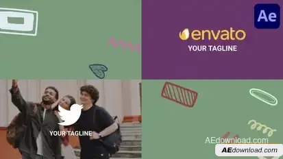 Wave Logo Reveal And Transition for After Effects Logo Stings template preview