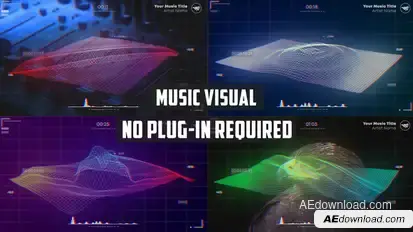 Wave Music Visualizer Video Displays template preview