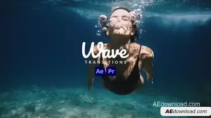 Wave Transitions Elements template preview